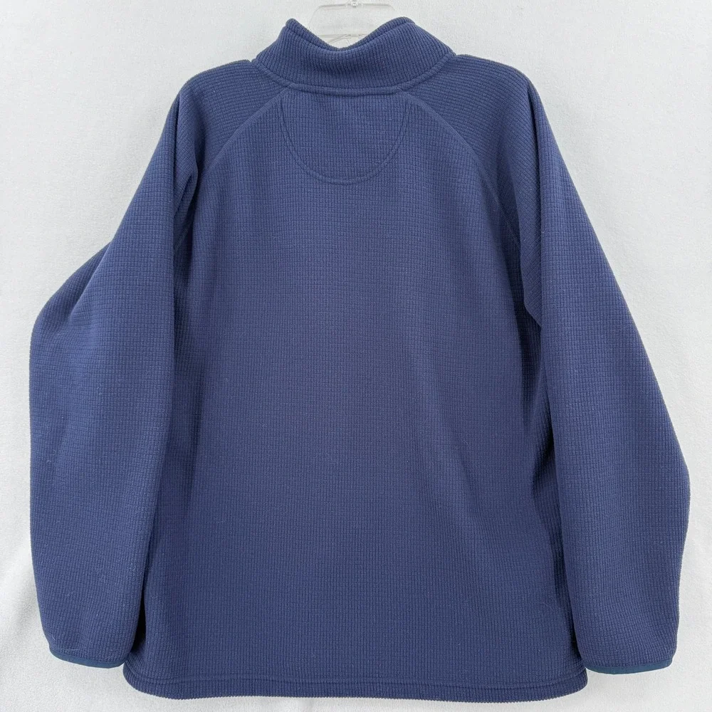 The North Face Mens XL Blue Waffle Fleece Quarter Zip Sweater AP9V Pullover